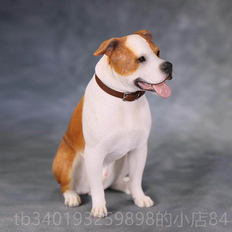 新款JXK 1人/6 斯塔福梗模型 仿真动物潮狗树脂摆玩件兵杀神爱犬
