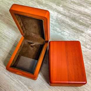 新款高档木质橡胡木桃色翡翠珠宝首饰包装盒项炼刻玉手镯礼实盒字