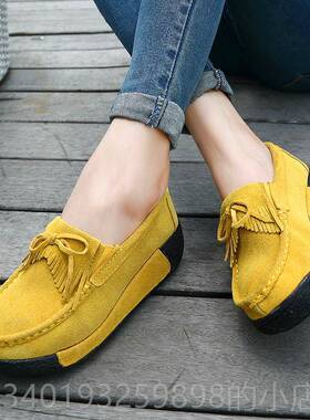 新款鞋女205秋冬季豆豆鞋2女加绒厚底休闲鞋大码懒人鞋棉脚蹬女鞋