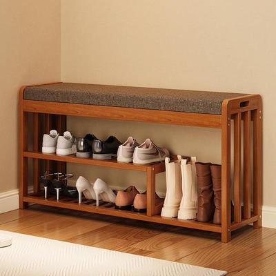 换鞋凳家用门口入门长条凳实木穿鞋凳收纳鞋架简易长凳软包沙发凳
