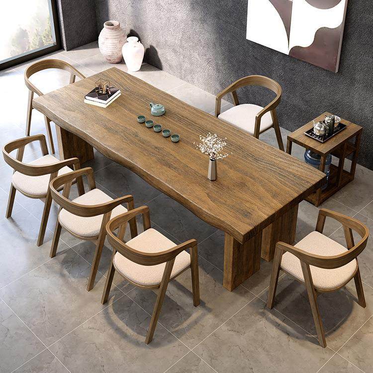 新中式实木茶桌简约客厅办公室接待禅意茶台大板原木泡茶桌椅组合