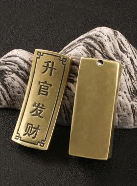 手工古铜摆件工艺品雕刻黄铜小棺材摆件迷你手把件可开盖小收藏品