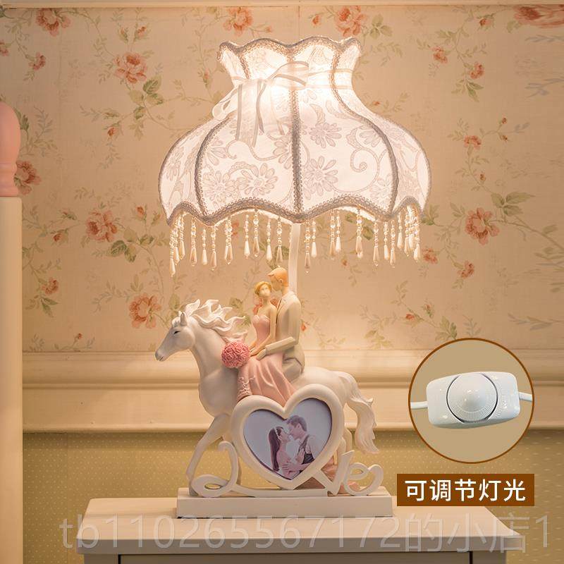 新款式欧新新婚结婚礼物台灯一对送人婚房装饰室床头柜灯陪嫁卧长