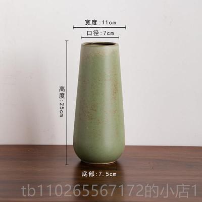 新款中古式简约复陶瓷花家居装饰干花瓶鲜花陶花罐客厅插花摆件餐