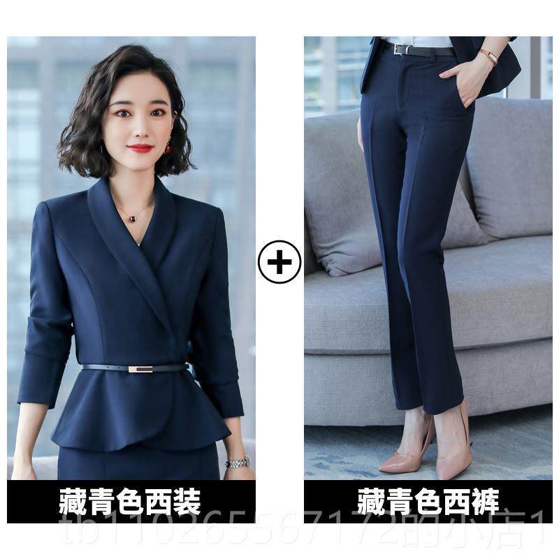 新款诗璐雅秋冬时职练业套装女干商务套裙尚制气质ol空姐服西装工