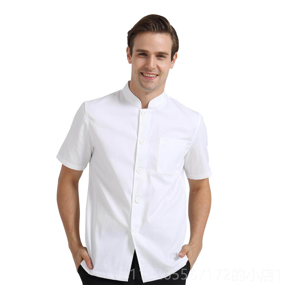 新款师制服秋冬长袖纯白厚制服单排扣棉涤男师秋厨冬女短袖工厨作