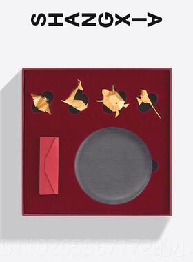 新款SHANG IA上下福器沉香礼福寿喜香插线盒香香座摆件商X务禄送