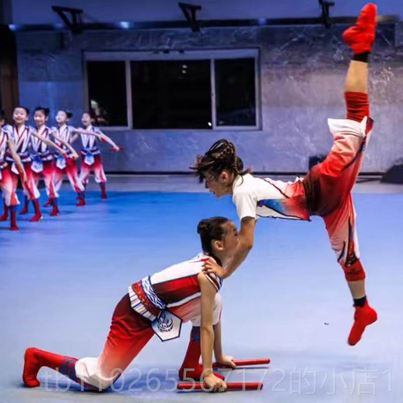 新款小荷风采舞幼童演出服舞蹈民族英歌棒英歌儿声声演出服木表演