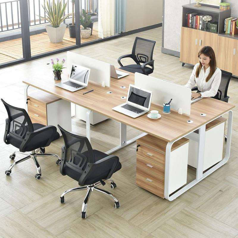 办公桌简约现代桌椅组合屏风工位职员电脑办工桌家具4四人位6卡位
