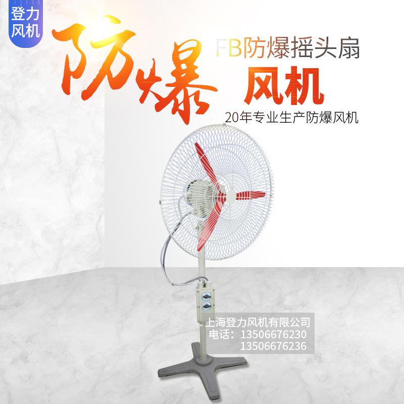 厂家直销FB-500隔爆防爆摇头扇落地壁式牛角电扇通风降温带开关