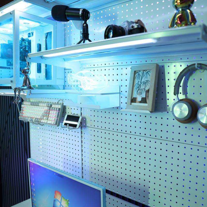 铭添洞洞板置物架五金落地隔板电竞少女电脑书桌书架铁艺收纳一体,玩具/童车/益智/积木/模型,毛绒/玩偶/公仔/布艺类玩具,淘宝优惠券,粉丝福利购,淘宝优惠卷