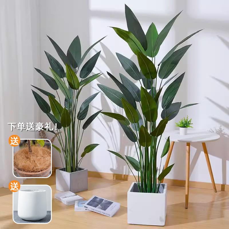 北欧天堂鸟仿真植物盆栽室内客厅落地装饰绿植鹤望兰美人蕉仿真树