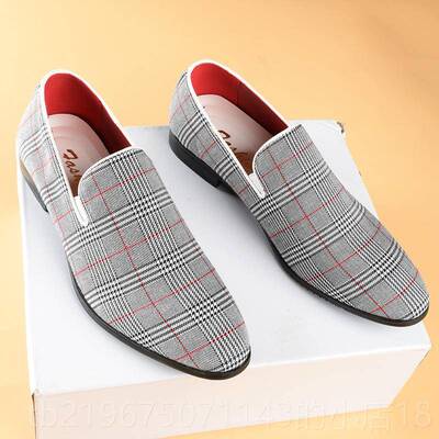 高档英伦发型豆师豆鞋男韩版社潮流懒人鞋子男青百搭个性会小伙年