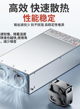 mwel明伟RSP-500/1000/1500/3000W大功率PFC开关电源24V27V36V48V