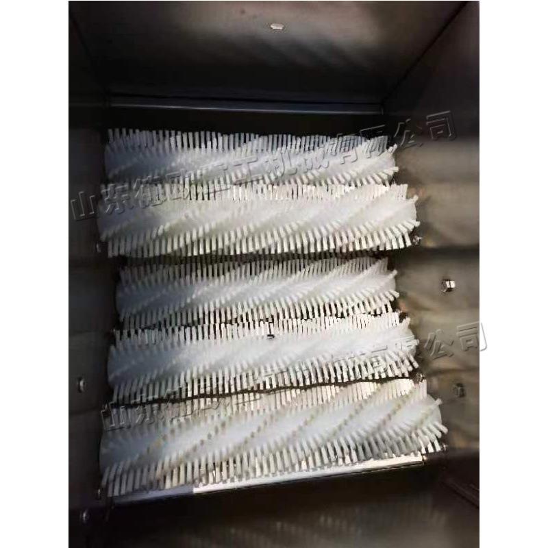 商用全自动小龙虾清洗机7轴毛刷洗虾机不锈钢轮式龙虾清理设备