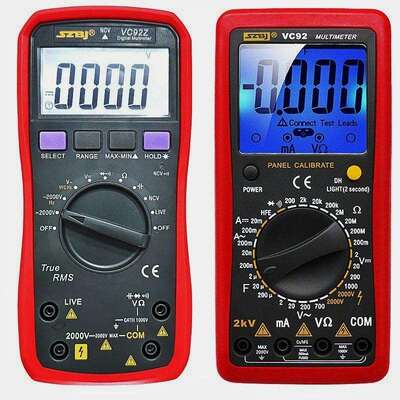 VC92数字万用表2000V交直流电压测2KV高压多用背光表深圳滨江