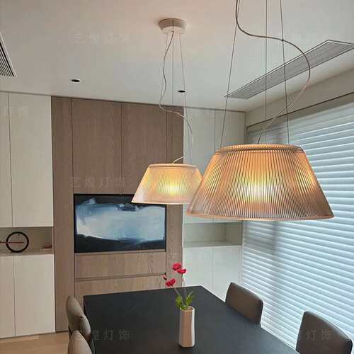 意大利设计师Flos RomeoMoon法式中古玻璃吊灯餐厅吧台卧室书房灯