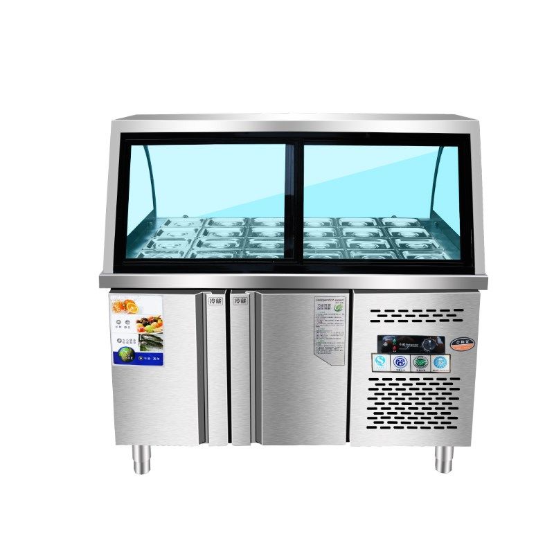 捞展示柜沙拉台商用凉菜冷藏开槽冰柜保险定制工作台冰箱