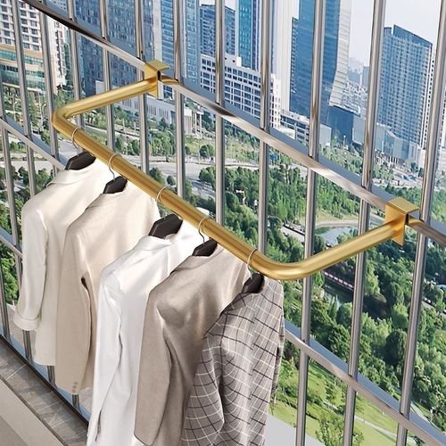 阳台防盗网挂钩免打孔挂衣架晾衣杆窗外窗台家用卧室宿舍晒衣服架
