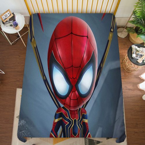 蜘蛛侠床单儿童男孩卡通床笠1.2m1.5米1.8床学生宿舍男童床罩单件