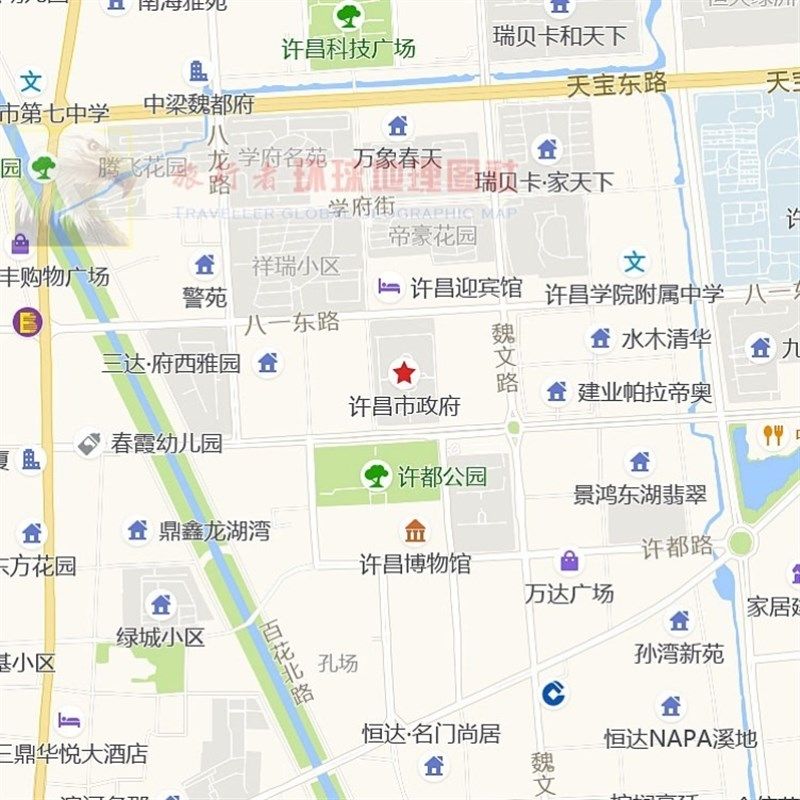 超大巨幅 许昌市区地图订制定做 城市城区海报2021新版装饰画芯