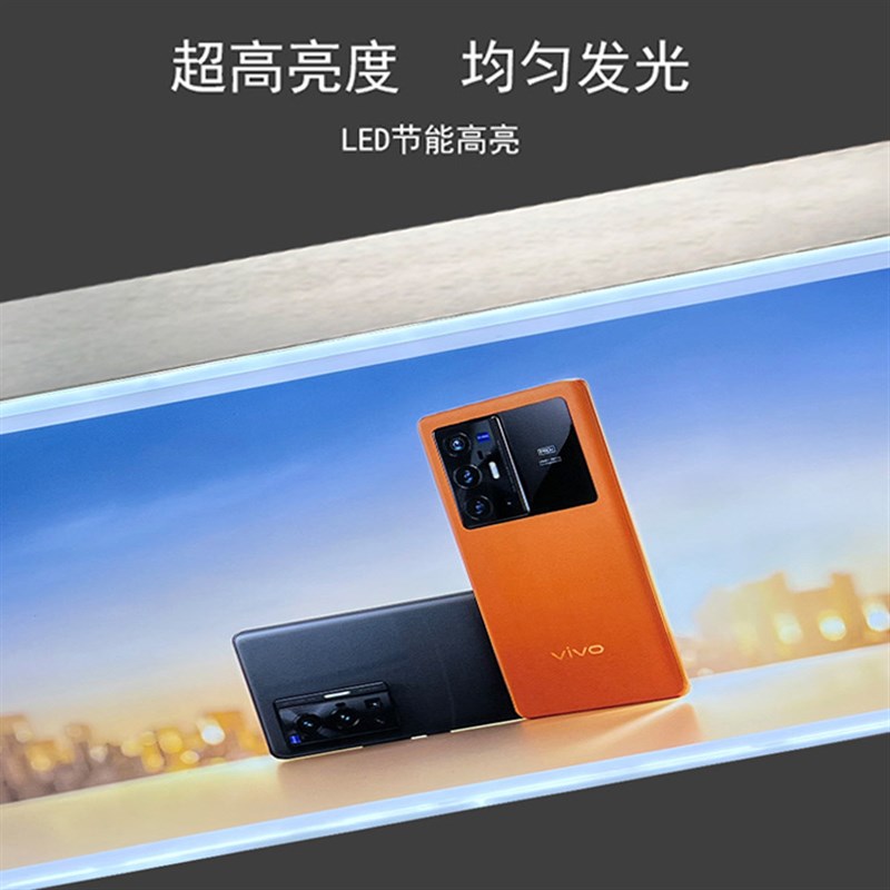 led发光悬挂式广告商面吊牌灯箱超场双市吊顶展示牌吊装超薄招牌