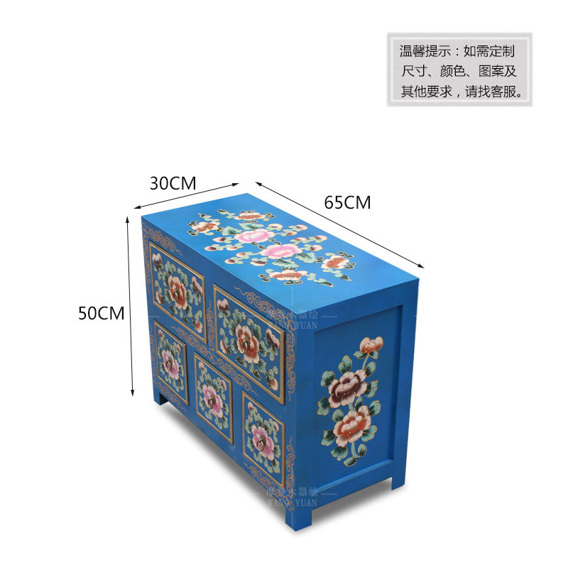手绘斗边沙发柜柜特色床头柜CD柜新古典现代中式彩定实木可绘家具