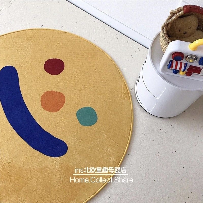 IN垫韩国房脸地毯宝宝游戏地S爬行垫儿童笑间装饰帐篷垫拍摄道具