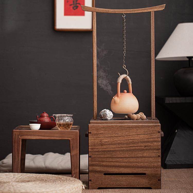 黑胡桃木火钵围炉煮茶炭炉烤橘子高档家用室内茶室碳火炉取暖茶炉,模玩/动漫/周边/娃圈三坑/桌游,模型制作工具/辅料耗材,淘宝优惠券,粉丝福利购,淘宝优惠卷