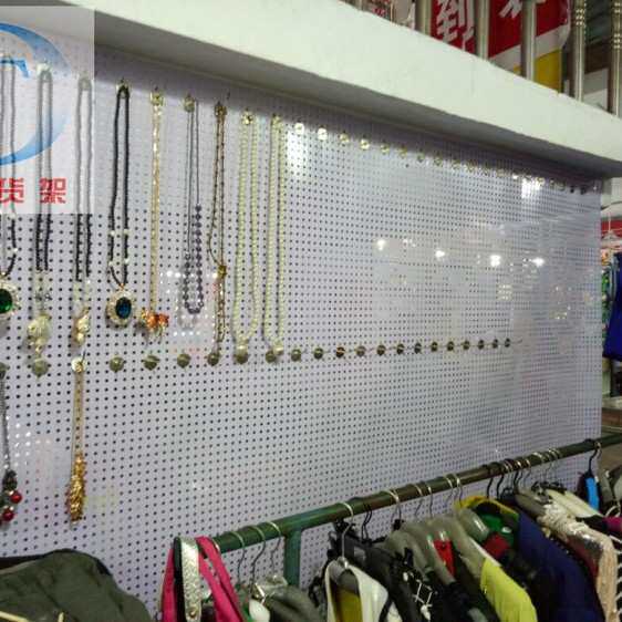 白黑色铁皮洞洞板饰品展示架孔洞钢板店面装修货架洞板超市架