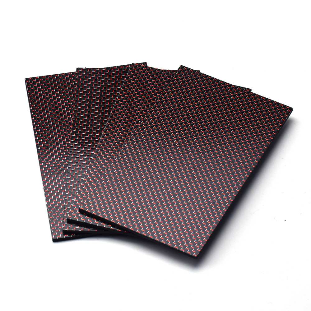 400x500mm 厚度0.25-6mm 高强度3K全碳平纹亮光哑光彩色碳纤维板