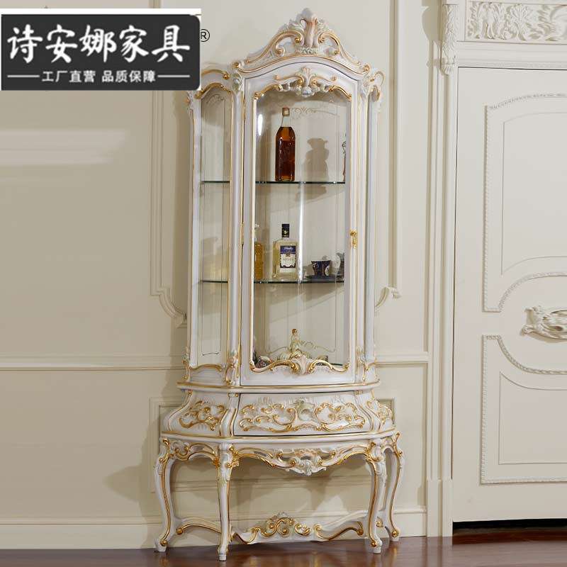 彩绘单门酒柜杨狮奢华法式宫廷展示柜别墅大宅新古典家具