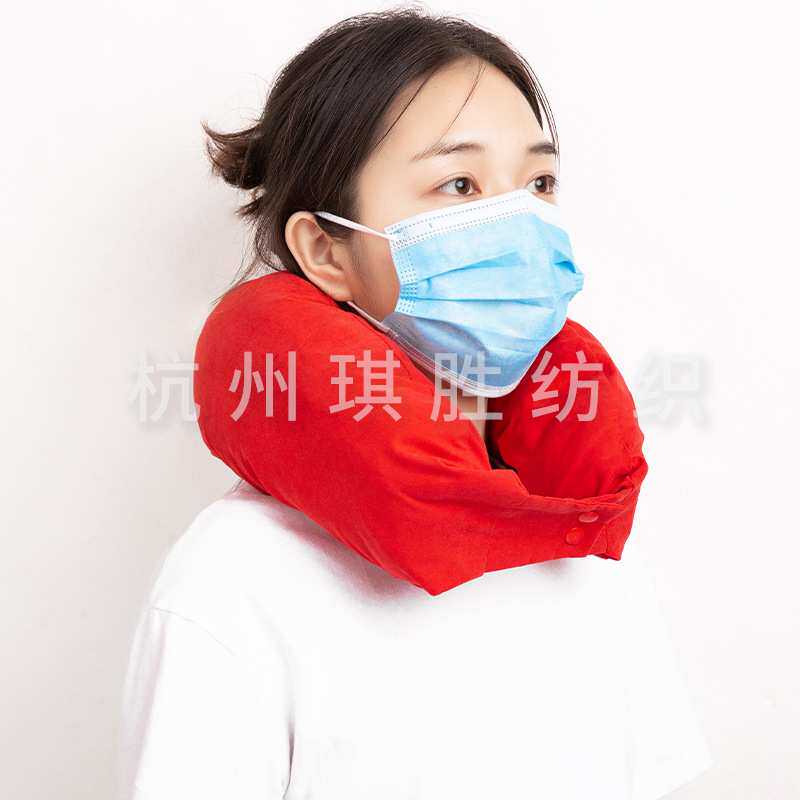 中国红颈枕毯多用途便携舒适柔软颈枕自带收纳袋防水毯子户外毯