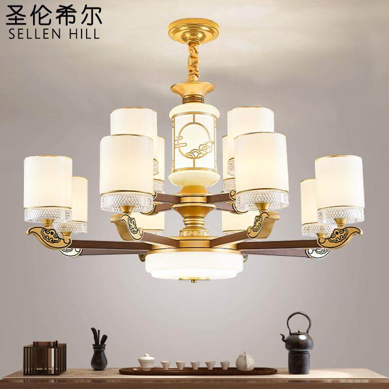 新中式吊灯锌合金客厅灯现代简约中国风别墅复式楼挑高大厅大吊灯,玩具/童车/益智/积木/模型,毛绒/玩偶/公仔/布艺类玩具,淘宝优惠券,粉丝福利购,淘宝优惠卷