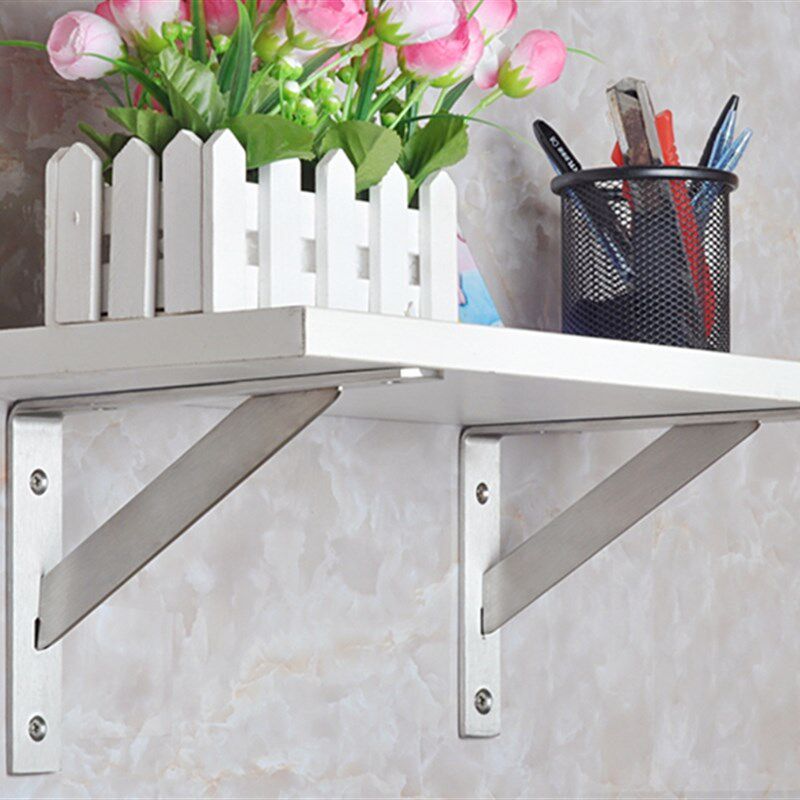 不锈钢三角支架承重托架隔板书架上墙壁置物架加厚金属壁挂九比架