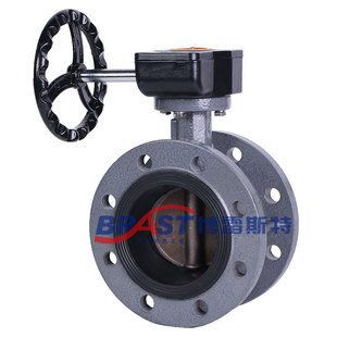 H涡轮法兰蝶阀D341XH 16C铸钢阀体脱硫阀板乙丙阀座铁涡轮头