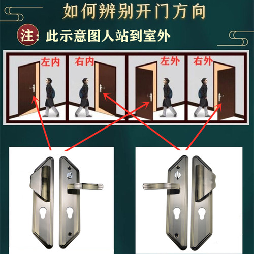 盼盼小帅防盗门锁具套装把手锁体锁芯整套三件套通用型锁具11齿