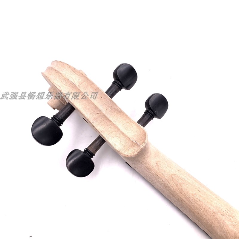 小提琴琴头装好琴轴和指板 小提琴制作材料木料 4/4