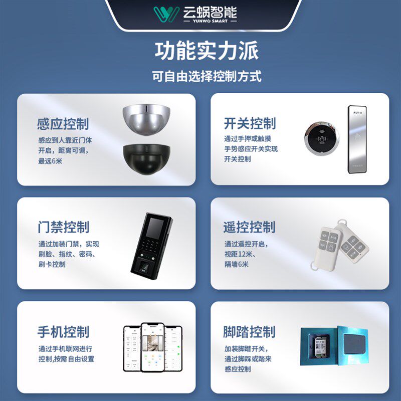电动感应玻璃门自动平移门家用公装电动门禁系统感应机组