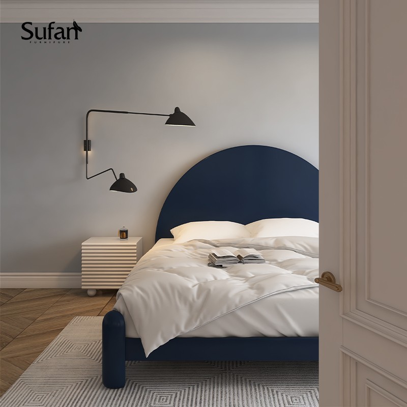 SUFAN5梵人欧木制双人床1.2米1.舒米1.8米儿童床成北床复古风格床