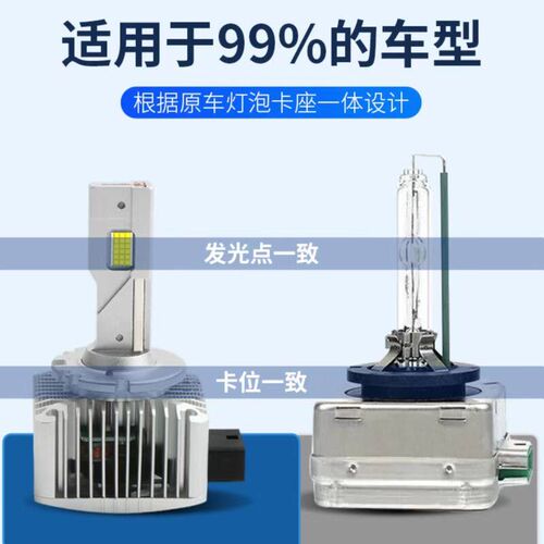 D1S/D2S/D3S/D4S/D5S/D8S汽车原装氙气灯改装高亮LED灯泡直插