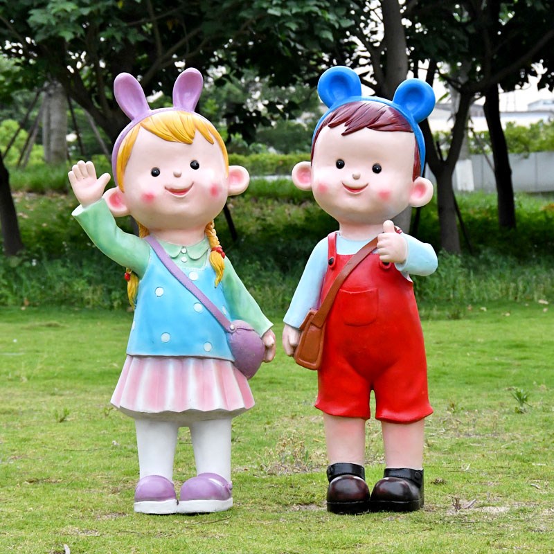 幼儿园卡通人物装饰品校园游乐场商场店铺门口落地娃娃景观大摆件