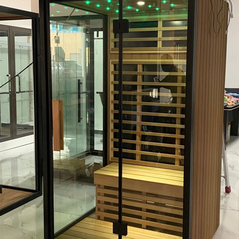家用远红外远波房黑色铝合金架框光红外碳晶发热板汗蒸房单人双人