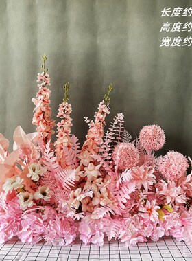 高庆仿真花千代兰花排婚端排花路引花T台花红艺色香槟系舞台背景