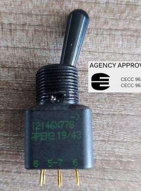 APEM防水等级IP67全黑色扳扭 钮子开关 型号12146X778