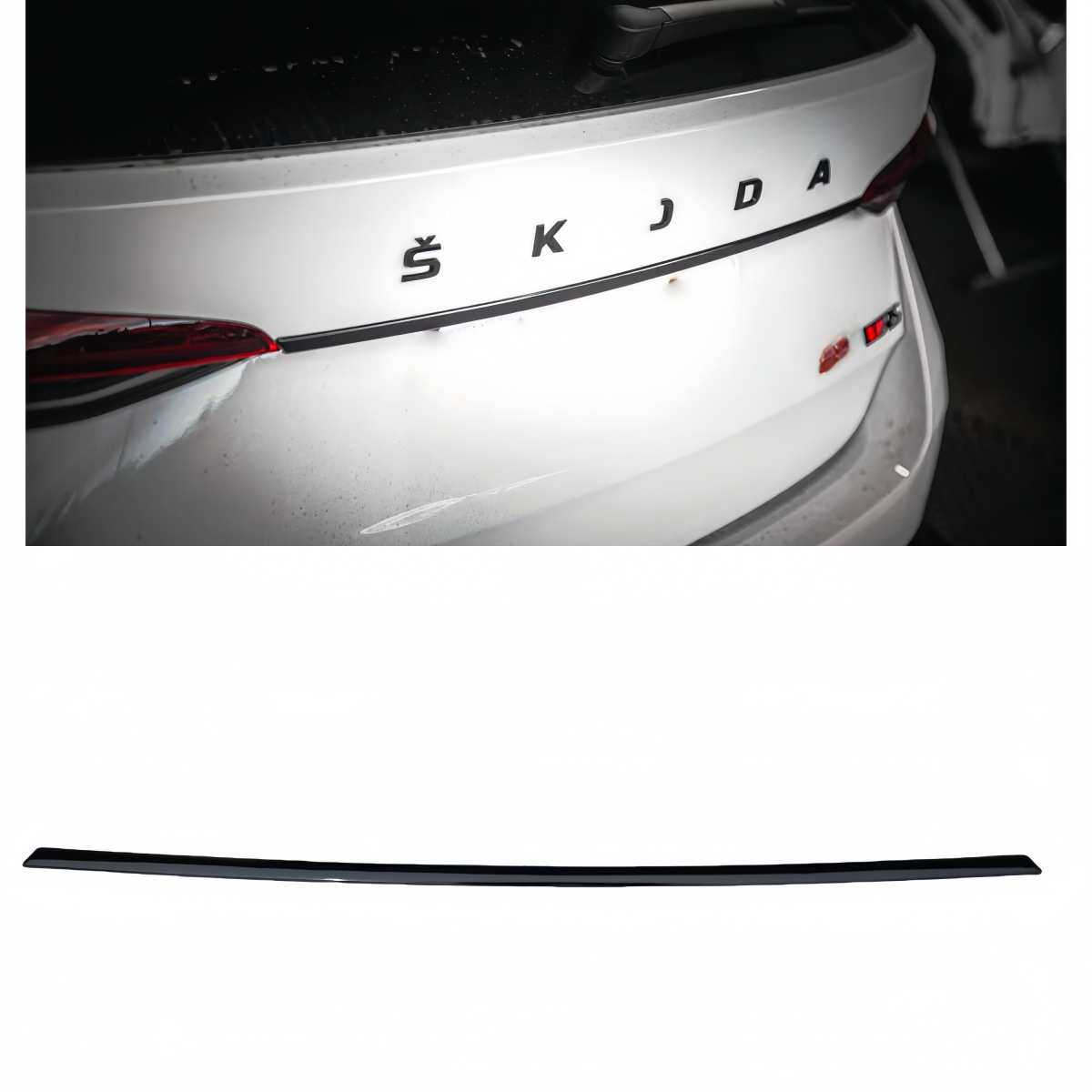 斯柯达明锐旅行版后备箱亮条MK4明锐RS后备箱黑武士贴条包围改装