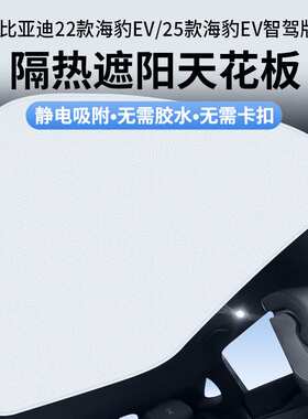 适用比亚迪22款海豹EV/25款海豹EV智驾版静电遮阳帘隔热防晒挡板