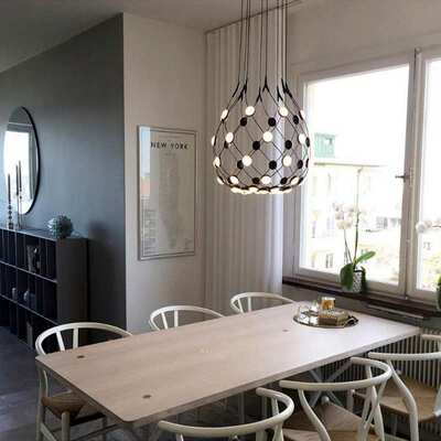 意大利别墅客厅吊灯挑空设计师软装灯具复式楼现代简约卧室餐厅灯