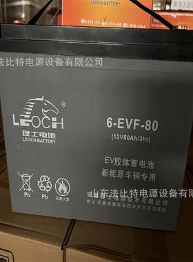 LEOCH动力蓄电池6-EVF-80电动四轮车12V80AH理士胶体蓄电池