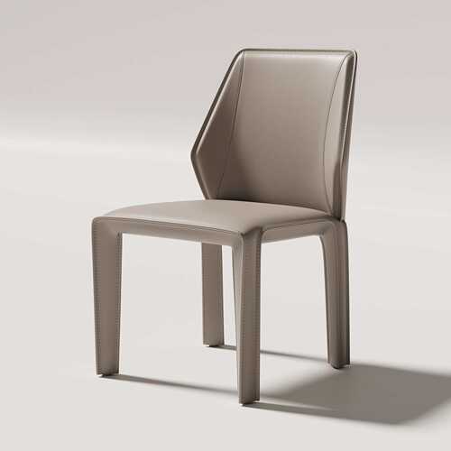 广东佛山意式马鞍皮餐椅dining chair现代简约风样板房高档皮椅子